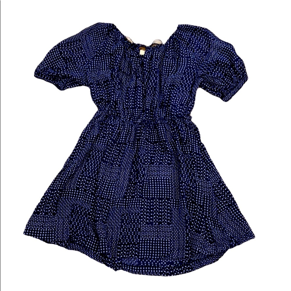 Olive & Oak Casual Drawstring Blue Dress